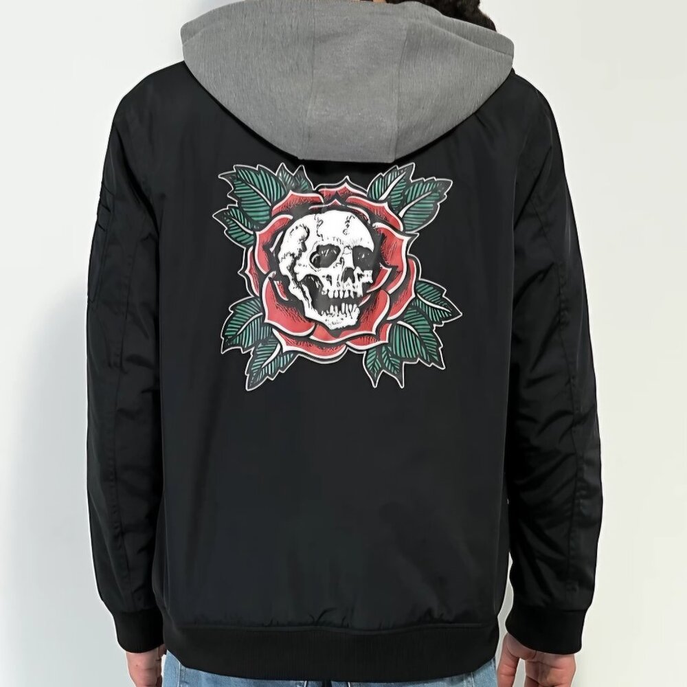 Rose Skull Bomber Jacket